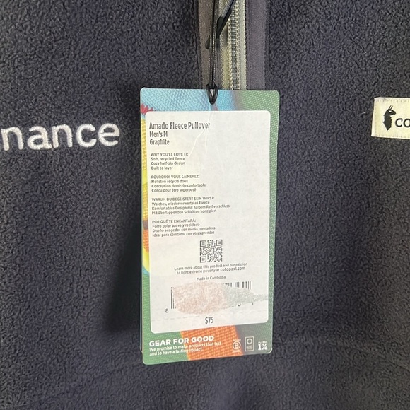 Cotopaxi Men’s Amado Fleece Pullover 1/4 Zip Size Medium New with tags - Picture 5 of 10